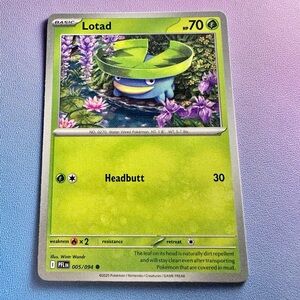 lotad - 005/094 (common) — pokemon: phantasmal flames